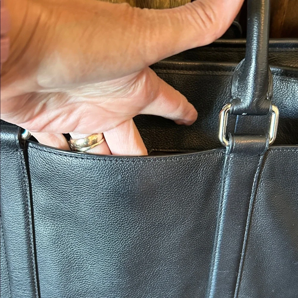 Coach Black Leather Briefcase - Picture 4 of 16